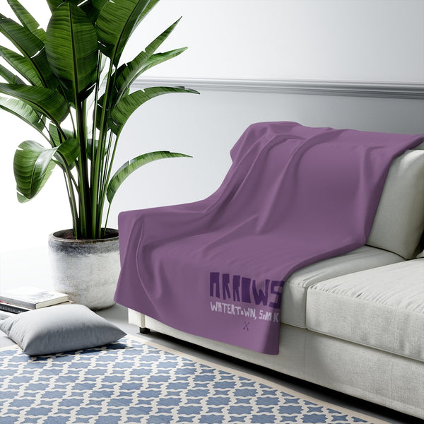 Purple Arrows | Sherpa Fleece Blanket