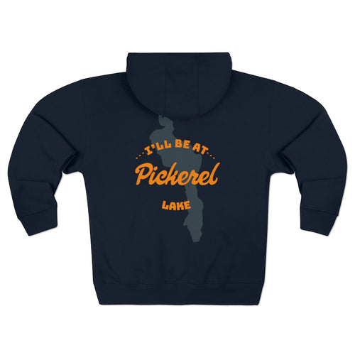 I’ll be at Pickerel Lake Full Zip Hooded Sweatshirt - Dustin Sinner Fine Art