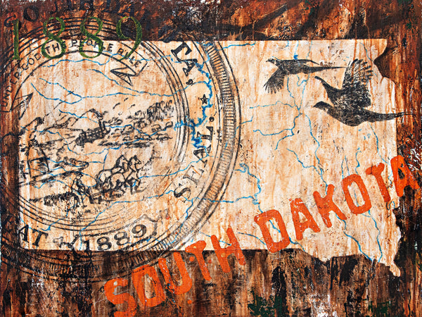 SoDak Seal Map - Dustin Sinner Fine Art
