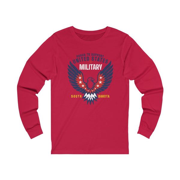 Support Military Eagle Unisex Long Sleeve Tee - Dustin Sinner Fine Art