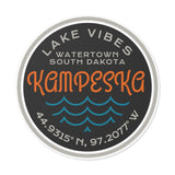 Kampeska Lake Vibes Round Vinyl Stickers - Dustin Sinner Fine Art