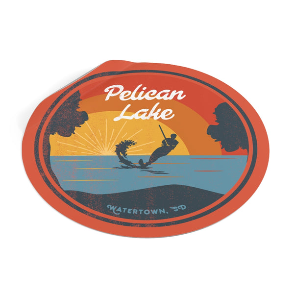Pelican Lake Sunset Vinyl Sticker - Dustin Sinner Fine Art
